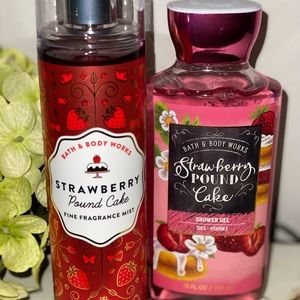 Bath & Body Works Strawberry Pound Cake Bundle